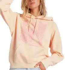 Billabong Catchin’ Waves Graphic Print Hoodie Surfadelic Tropical Peach