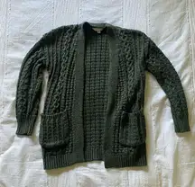 Time And Tru knit cardigan green