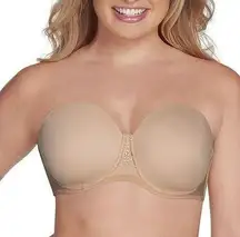 Vanity Fair 40DD Beauty Back Strapless Bra 74380 Rose Beige Underwire Wired