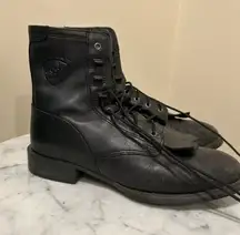 Ariat black lace up boots 