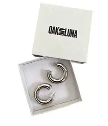 Oak and Luna - Chunky Hoop Earrings in Silver