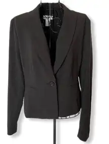 Carmen Marc Valvo Rayon Blend Cutout Blazer Black Size 6