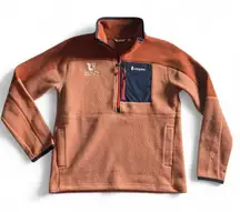 Cotopaxi Quarter Zip Fleece Pullover Orange Navy Size Medium
