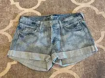 7 for all mankind western tribal denim jean shorts size 27