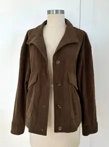 Avec Les Filles Corduroy Cropped Jacket Chocolate Brown L Anthropologie Western