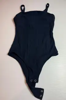 Hollister California Slim Tank Navy Blue Ribbed Bodysuit -‎ Women's Size S