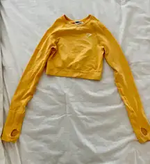 Vital Seamless 2.0 Long Sleeve Crop Top - Yellow Marl