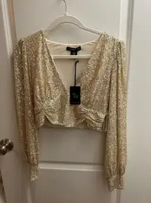 Gold Sequin Top