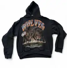 Darc Sport Wolves Womens Black Hoodie Eat Them Alive Vintage Pierce M 63 of 1000
