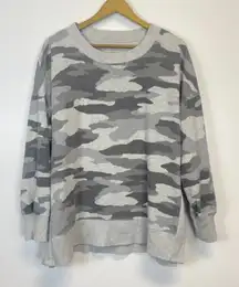 Aerie Gray Camo Tunic Sweatshirt