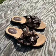 B.O.C women’s brown sandals fairy boho flowers 9 floral spring summer fall cute