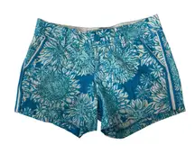 Lilly Pulitzer The Callahan Short Ariel Blue Lion In the Sun Sz 4