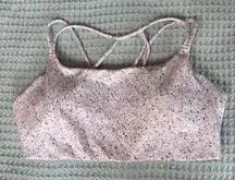 Athleta Breathe In Sports Bra Womens Large Pink Powervita Active Yoga Strappy