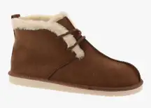 Rocket Dog Serenity Bootie Cognac Tan Faux Suede & Faux Fur Interior Sz 7 NWOT