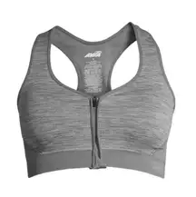 Avia Women's Grey Front Zip Sports Bra