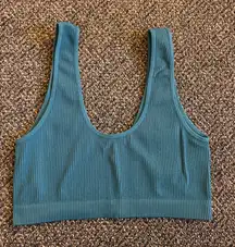 Colsie Teal Ribbed Top