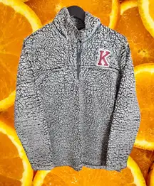 Boxercraft Women's Gray‎ Polyester Fleece Quarter-Zip Jacket Size L