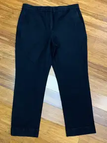 Ann Taylor‎ Black Cropped Cuff Pants Size 10 Career Office Casual Work Slacks