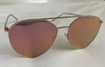 Quay x Jasmine Sanders Indio 60mm Pink Mirrored Aviator Sunglasses