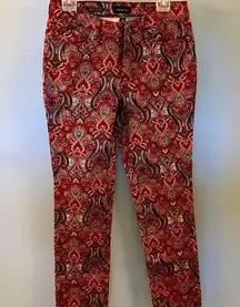 NWOT Charter Club Women's Paisley Classic Fit Stretch Pants Size 6