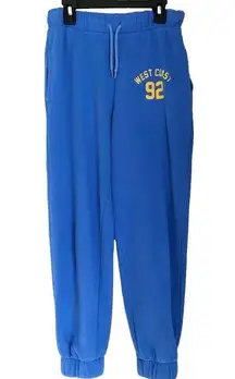 Jogger Sweatpants Blue Drawstring Pockets West Coast 92 Target XS Zoe + Liv