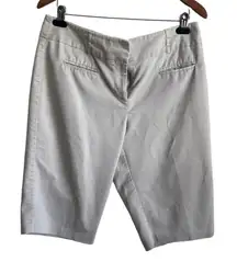 Cato Women Bermuda Chino Shorts‎ Size 12 Beige  Straight Leg Neutral Effortless