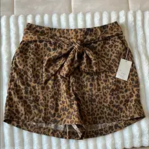 NWT A new day Brown Leopard Print Women's Shorts