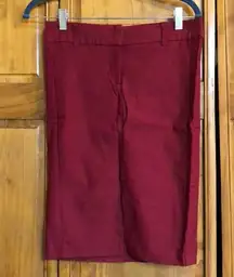 6 Degrees Burgundy Red Pencil Skirt