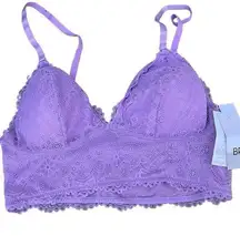 BP Lavender purple lace bralette light padding size medium NEW (Wear 3 ways)