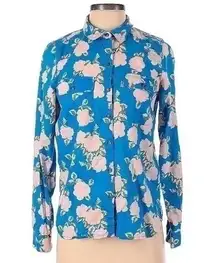 Vintage Levi’s | Pink Roses Floral Long Sleeve Button Down Blouse Size XS