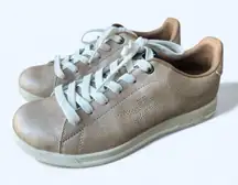 KURU Roam Leather Sneakers Bronze Metallic Women’s Sz 8 Comfort Walking Shoes