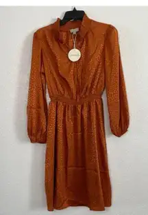 O'Neill Rust Long Sleeve Dress