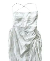 Rumer LouLou Maxi Dress White Linen NEW Size Medium $289 Wedding Beach Grad Prom