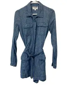 FRAME Belted Denim Romper Size Small