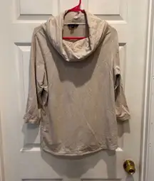 Tommy Hilfiger Womens Beige Cowl Neck Long Sleeve Sweater Top Size XL