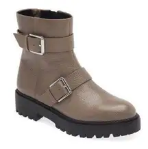 Nordstrom $129 Macombs Water Resistant Moto Boot in Taupe 6.5