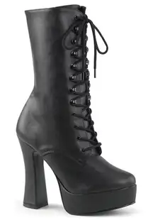Pleaser Electra Black Lace-Up Women's Boots. Size 7