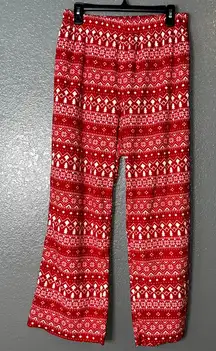 Women's Plus Size Holiday Fair Isle Fleece Pajama Pants Wondershop Red 1X