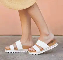 Reef Cushion Vista Hi Women's White Slide Sandals