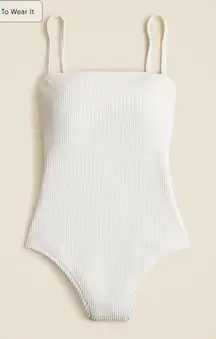 J.Crew Gemma bandeau scrunchie one-piece