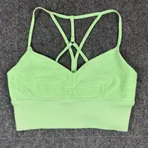 Alo Yoga Alosoft Lavish Sports Bra in Athletic Green Size XS‎
