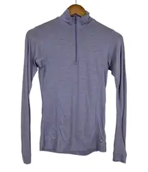 Smartwool 1/4 Zip Pullover Womens XS Purple Merino Wool Base Layer Outdoor Sport