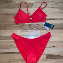 nwt red wild fable bikini set S/M
