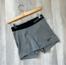 Nike Compression Shorts dri-fit womens gray black (medium) training workout gym