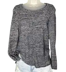 Pullover Black Marble Sweater Large