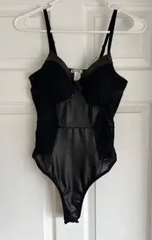 Bozzolo black and leather bodysuit 