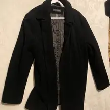 Banana Republic Black Trench Coat L