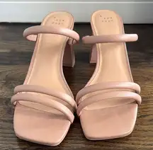 A New Day Neutral Mule Strappy Heels /Sandals