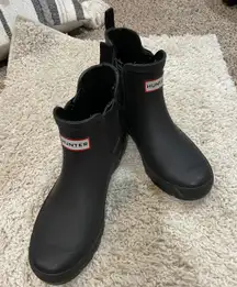 Matte Black Short Rain Boots