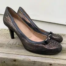 Naturalizer  Maizie 11 Wide bronze/black snakeskin heels